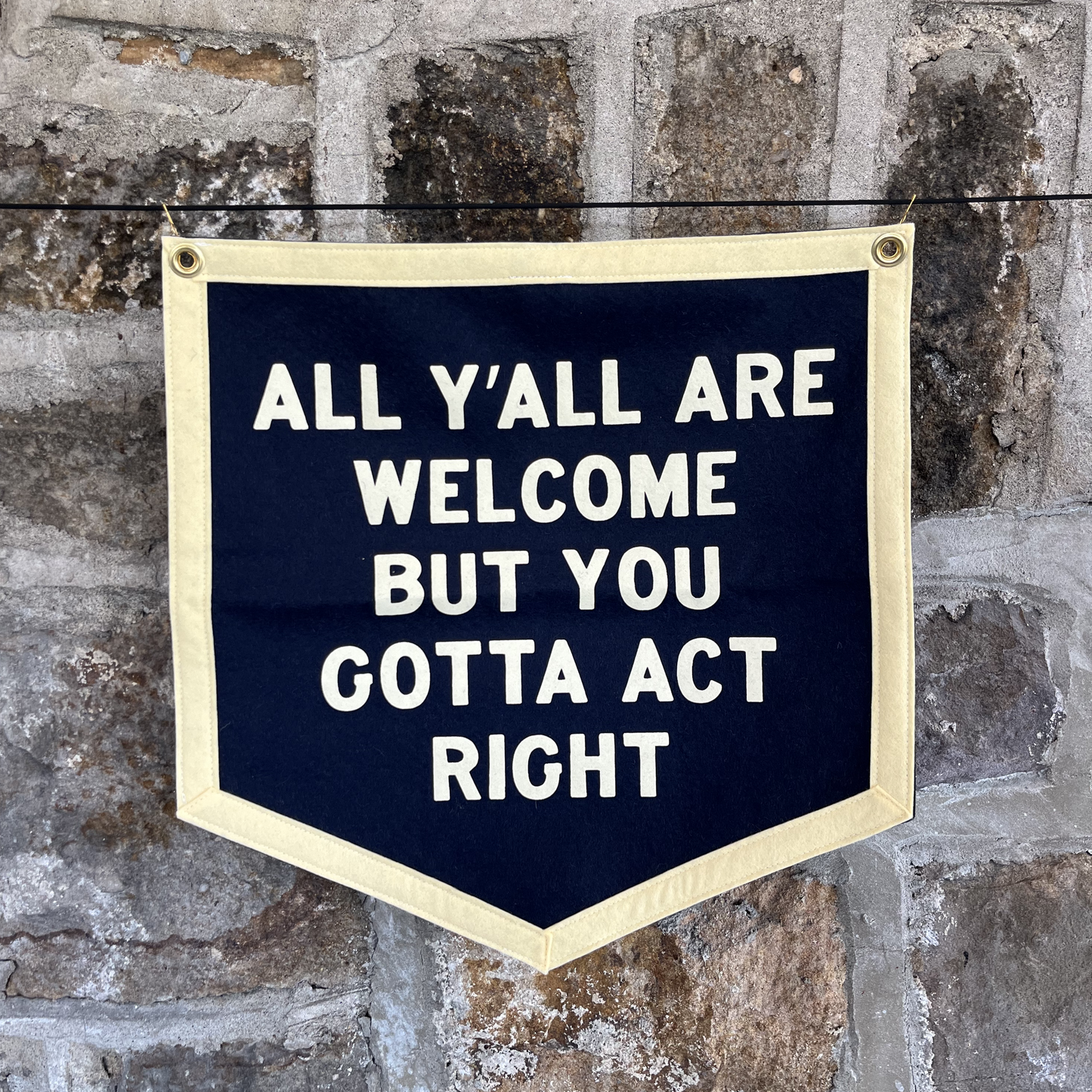 ALL Y'ALL Oxford Pennant Camp Flag