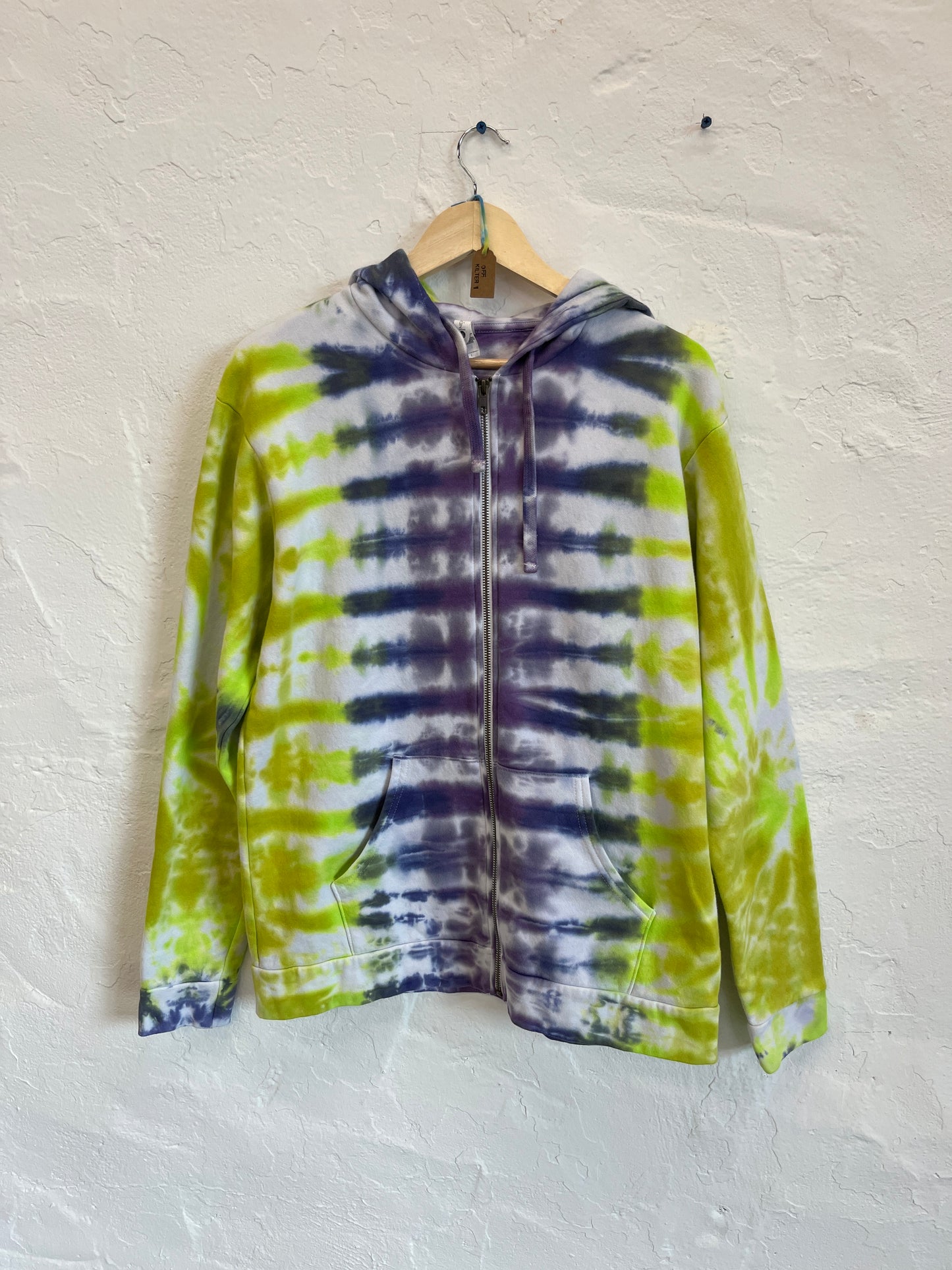 VIBRANT VORTEX Tie Dye Zip-Up Hoodie