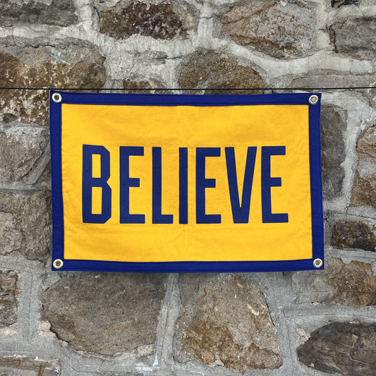 BELIEVE Oxford Pennant Camp Flag