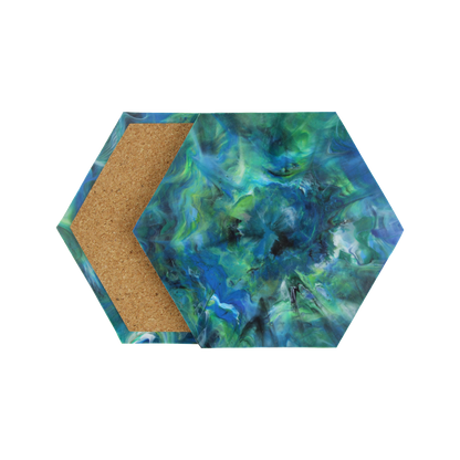 Recycled Plastic Hexagon Coaster 2-Pack