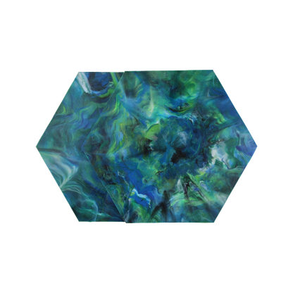 Recycled Plastic Hexagon Coaster 2-Pack
