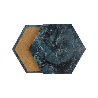 Recycled Plastic Hexagon Coaster 2-Pack