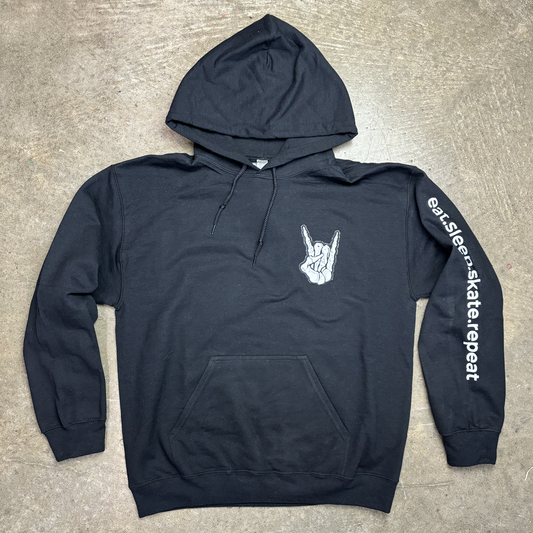 Skeleton Hand Chenille Patch Hoodie